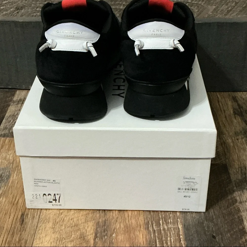 Givenchy Active Runner Elastic Sneakers Black & White - Men’s Size EU 45/US 12